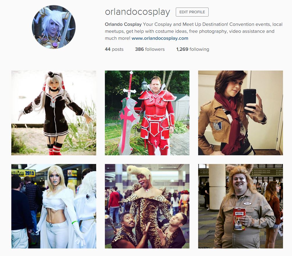 Orlando Cosplay Instagram